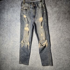 Distressed Blue Jeans Hollister 26×27